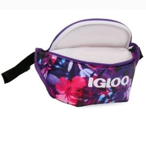 IGLOO Fanny Pack Soft Sided Insulated Cooler Bag, Keeps Beverages Cold, Purple